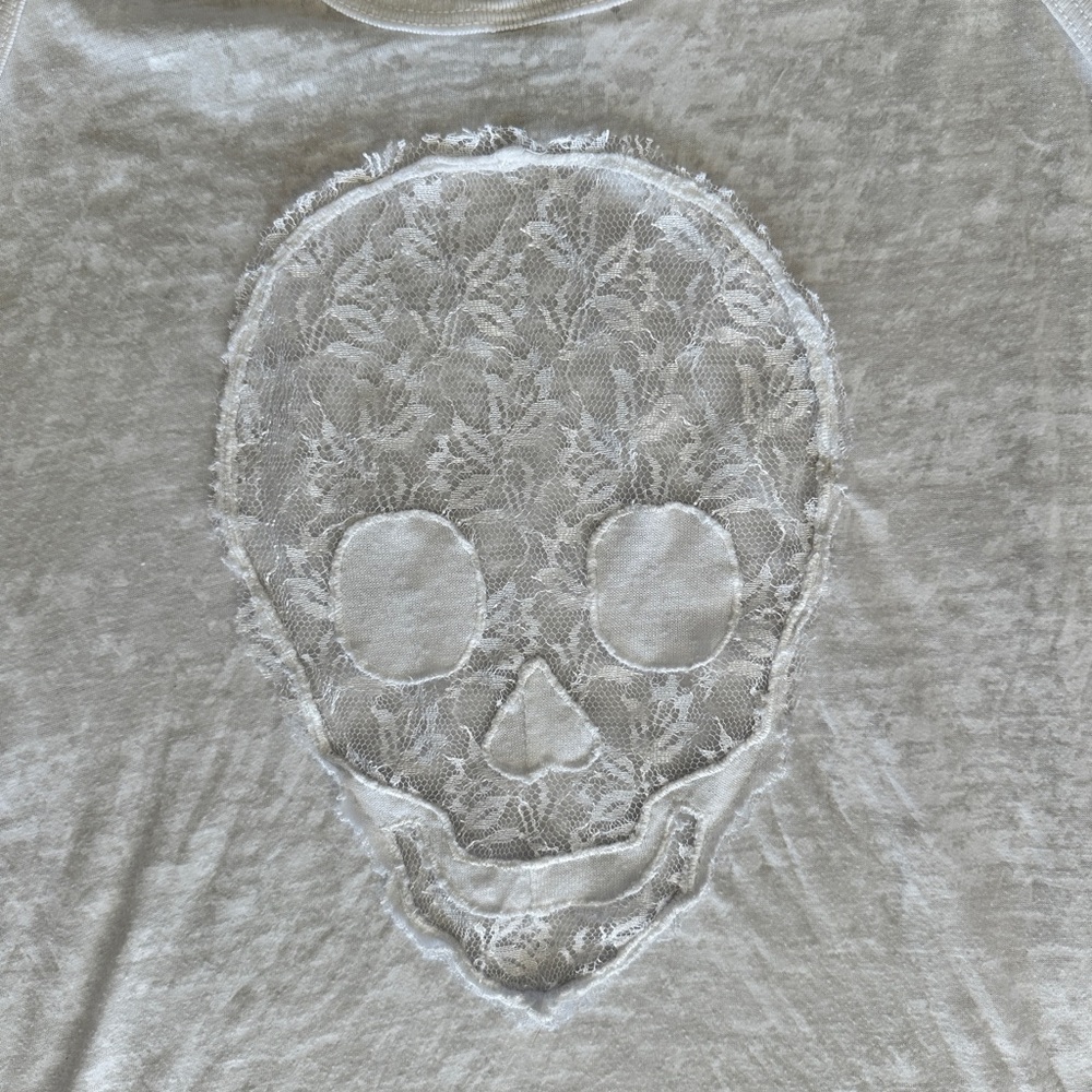 Lace Skull Design Alternative Top